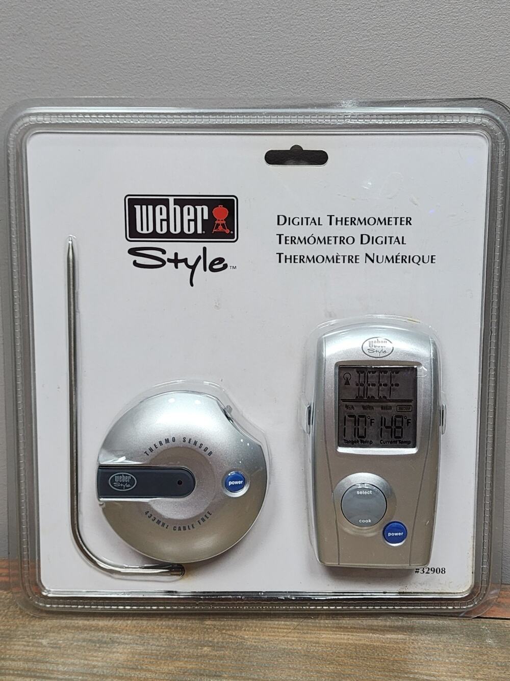 New Weber Style #320908 Digital Thermometer Barbecue Grill Therm